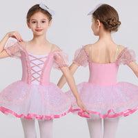 Girls Pink Ballet Leotard Princess Tutu Dress-ALP024