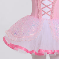 Girls Pink Ballet Leotard Princess Tutu Dress-ALP024