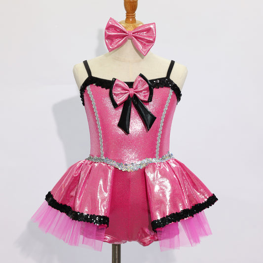 JSP011 Kids Rose Jazz Dance Skirt-Size IC | Ready-to-Ship