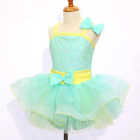 Kids Green  Jazz Dance Skirt JSP016