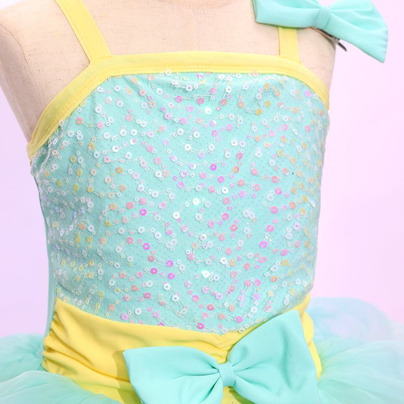Kids Green  Jazz Dance Skirt JSP016