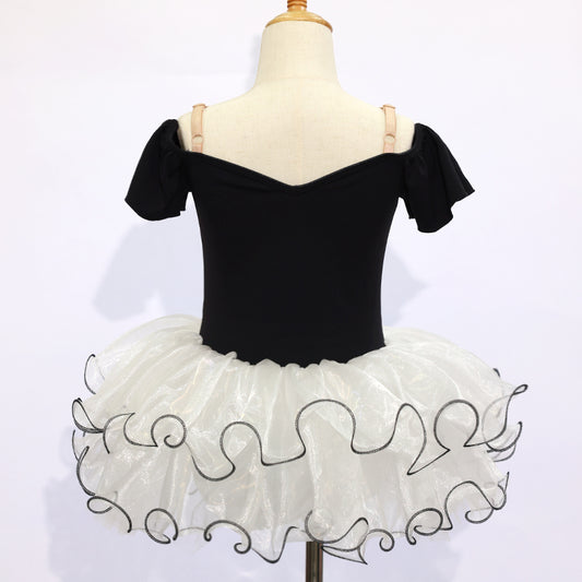 Kids Black  Jazz Dance Skirt -Size MC | Ready-to-Ship