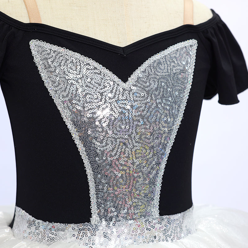 Kids Black Pink Jazz Dance Skirt JSP015