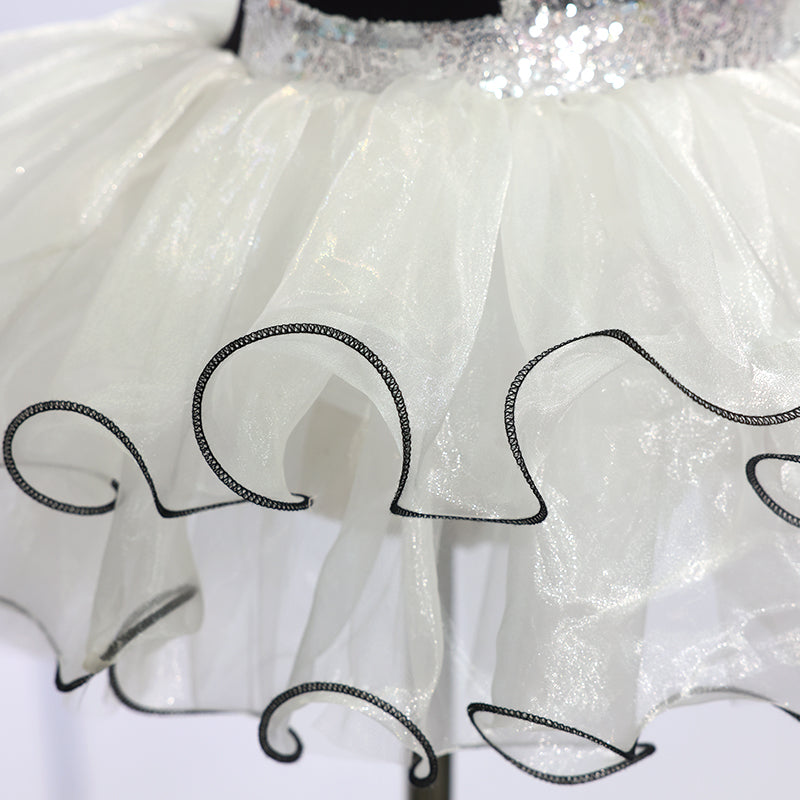 Kids Black Pink Jazz Dance Skirt JSP015