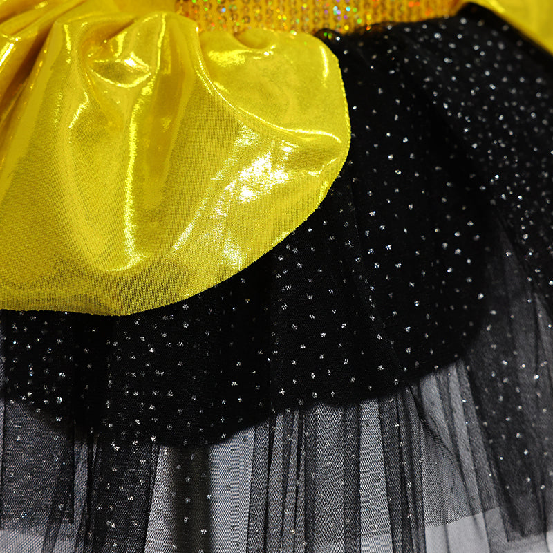 Kids Golden Jazz Dance Skirt JSP014