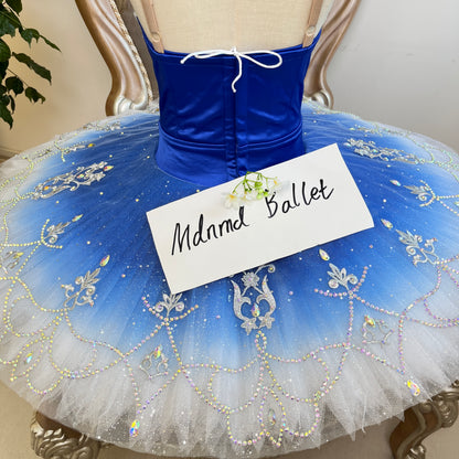 Royal Blue Ballet Tutu with Crystal Embellishments - MDT0287