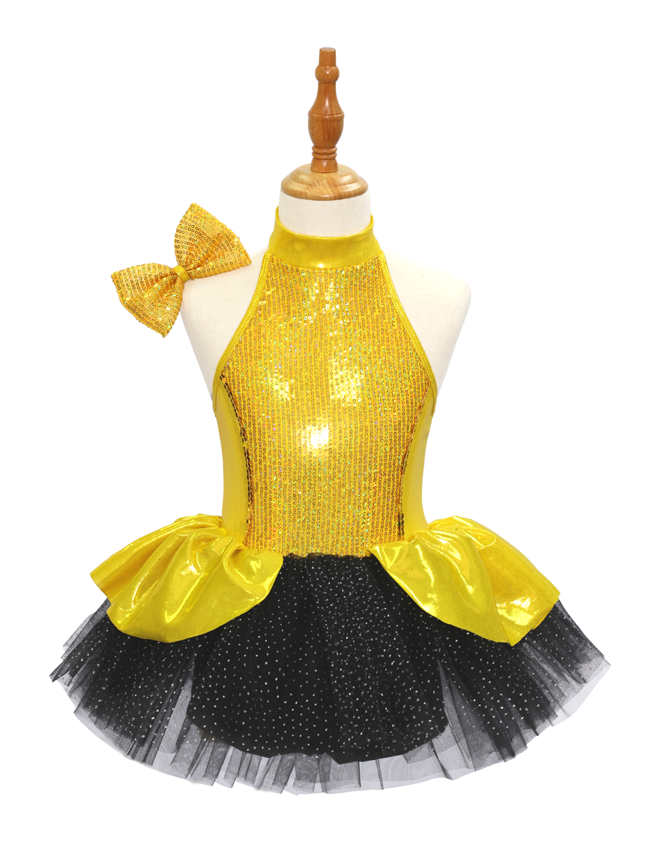 Kids Golden Jazz Dance Skirt JSP014