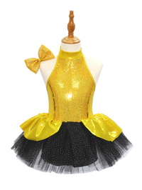 Kids Golden Jazz Dance Skirt JSP014