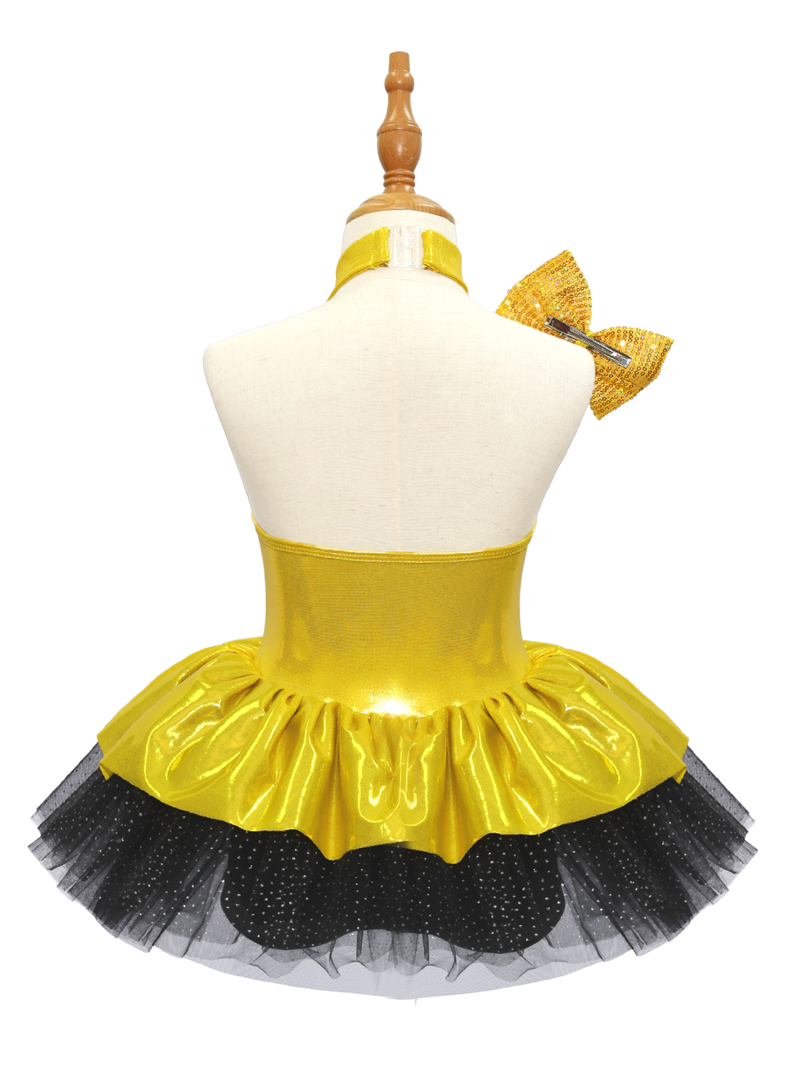 Kids Golden Jazz Dance Skirt JSP014