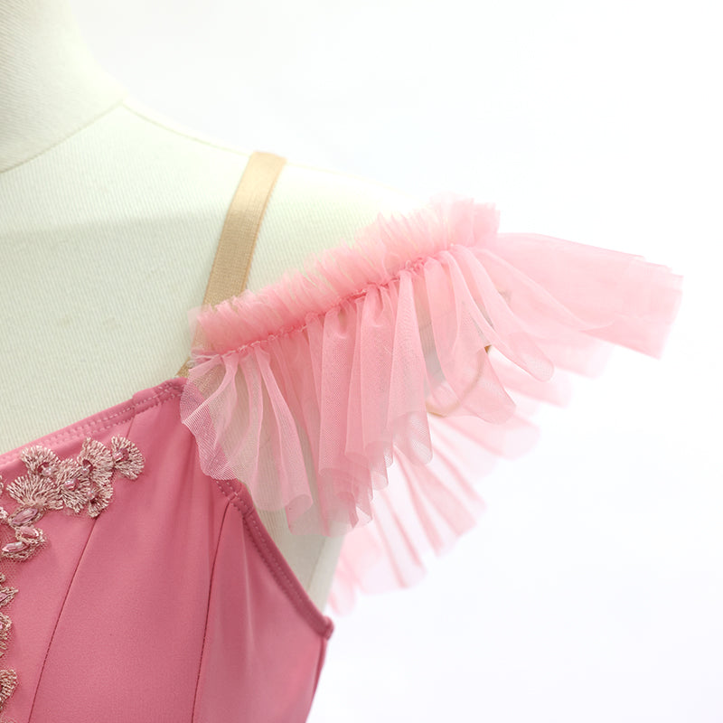 Peach Pink Long Romantic Ballet Tutu Dress - Performance Wear- Size SA | Ready-to-Ship