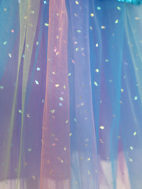 Girls Mermaid Scale Tutu Dress, Sparkly Ocean Theme Dress-ALP0114