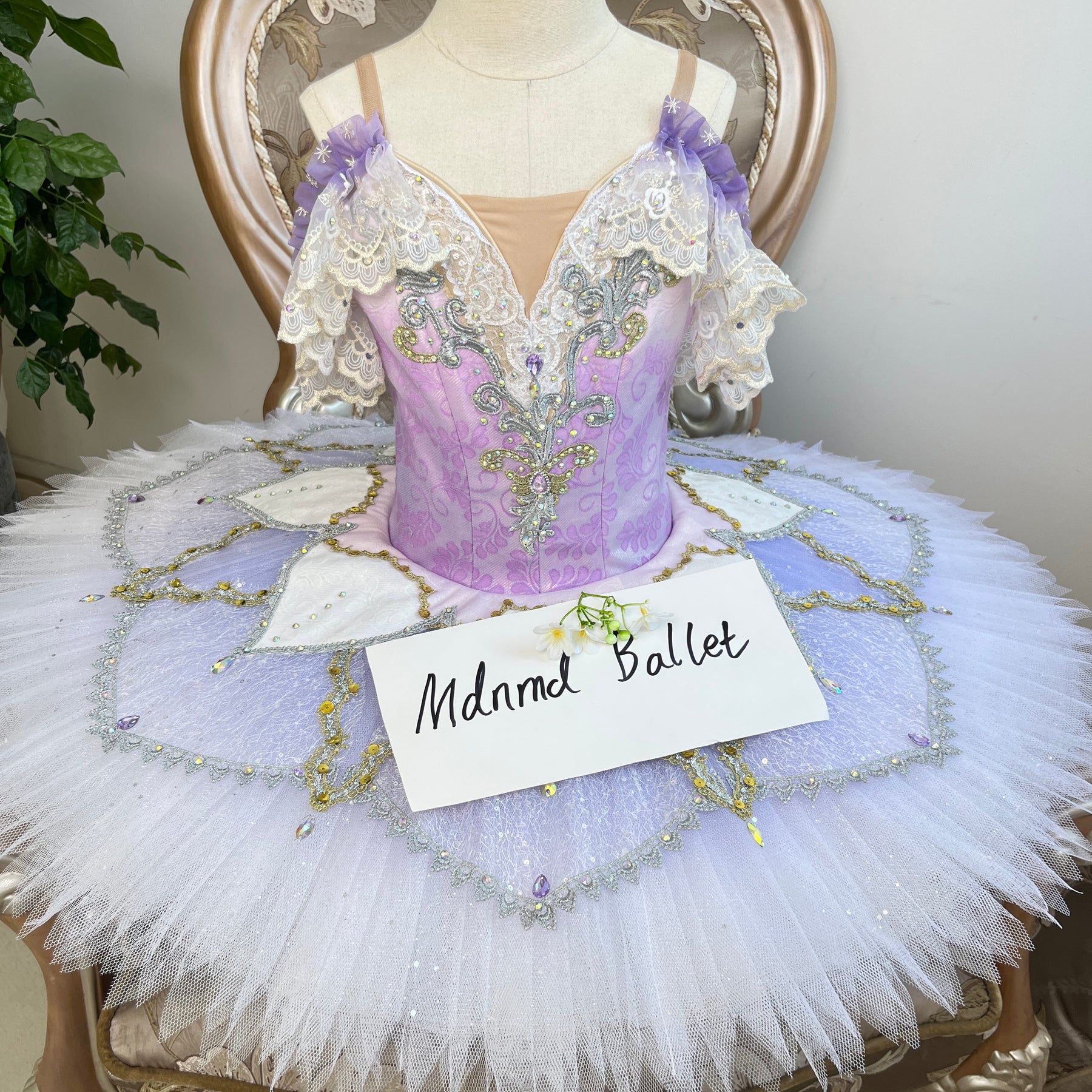 Lavender Princess Ballet Tutu Dress for Girls 閿熸枻鎷 MDT0465