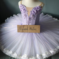 Floral Ballet Tutu with Crystal Embellishments in Pastel Colors - MDT1046