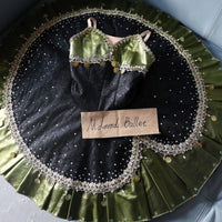 Gold and Black Embellished Ballet Tutu Dress with Coin Details 锟斤拷 Girls' Performance Wear - MDT0040
