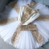 Handcrafted Classical Ballet Tutu with Luxe Beaded Embellishments - MDT0711