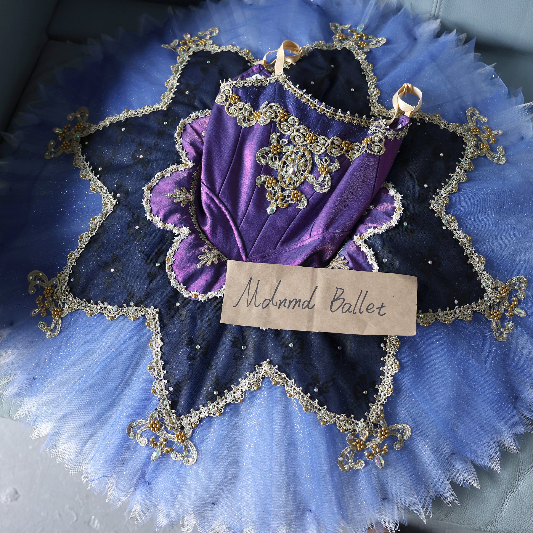 Elegant Handmade Professional Ballet Tutu with Embroidered Details - MDT0617