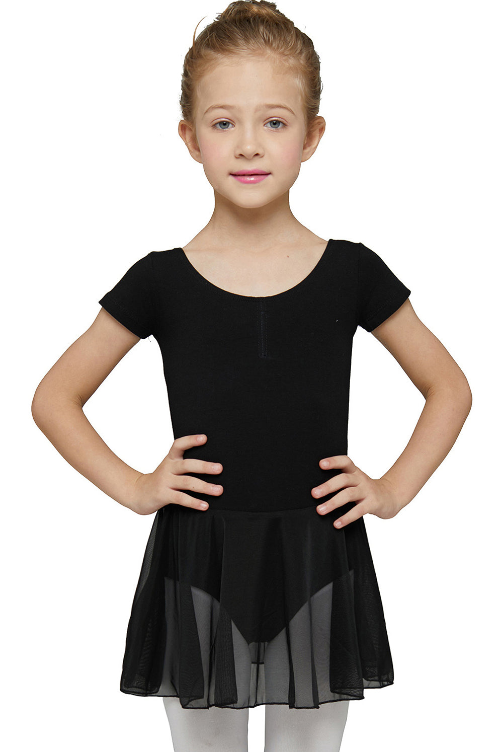 Classical Preschool Girl Classic Short Sleeved Ballet Dress Leotard, Actor Training Costume