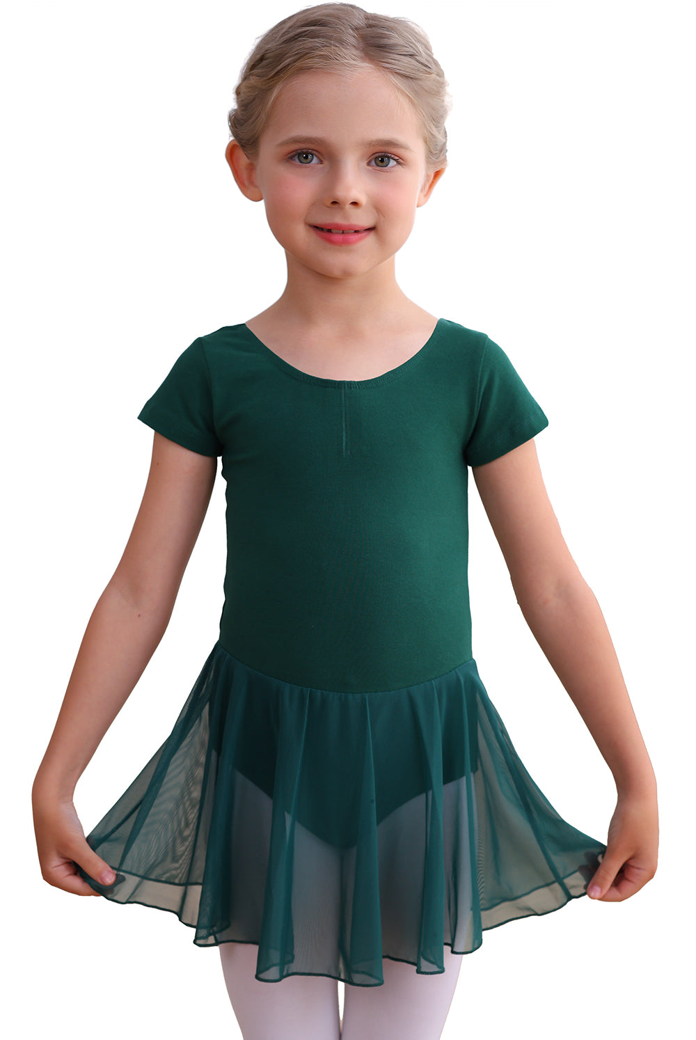 Classical Preschool Girl Classic Short Sleeved Ballet Dress Leotard, Actor Training Costume