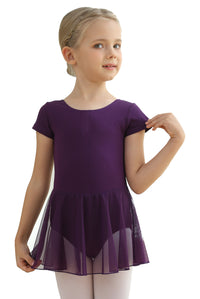 Classical Preschool Girl Classic Short Sleeved Ballet Dress Leotard, Actor Training Costume