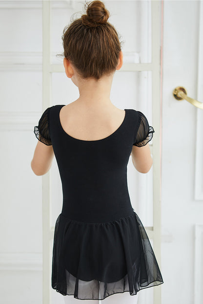 Classical Toddler Ballet Gymnastics Tight Short-sleeved Jumpsuit.