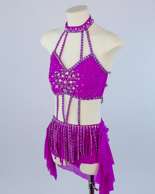 Violet Fringe Two Piece Lyrical Costume