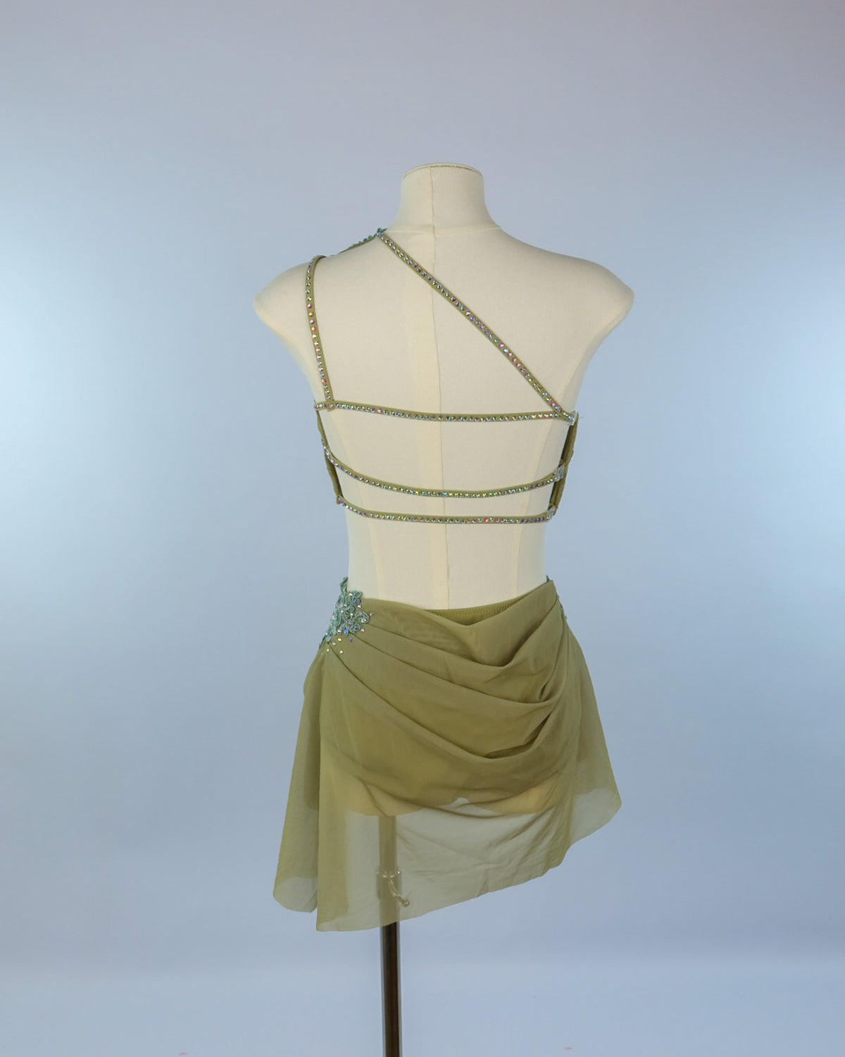Olive Crystal Two Piece Lyrical Costume