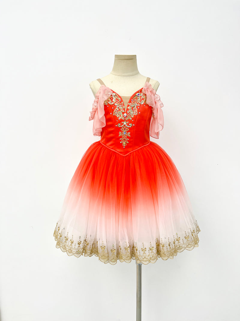 Scarlet Snowfall Romantic Ballet Dress