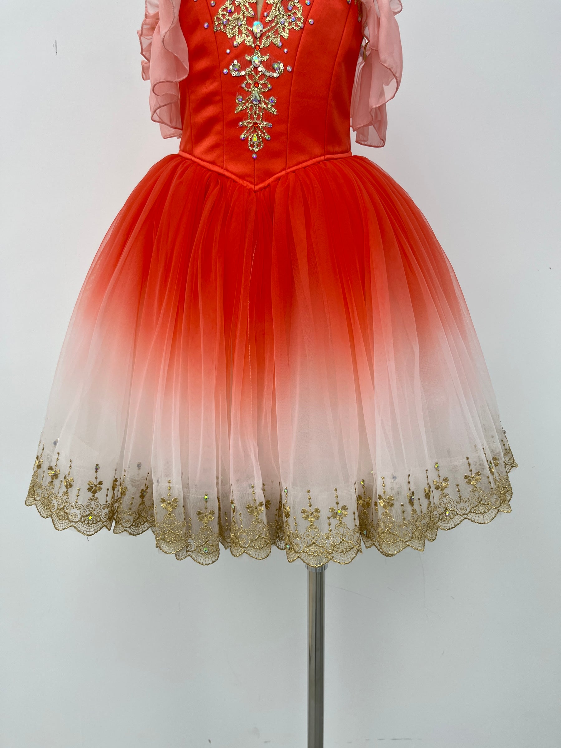 Scarlet Snowfall Romantic Ballet Dress