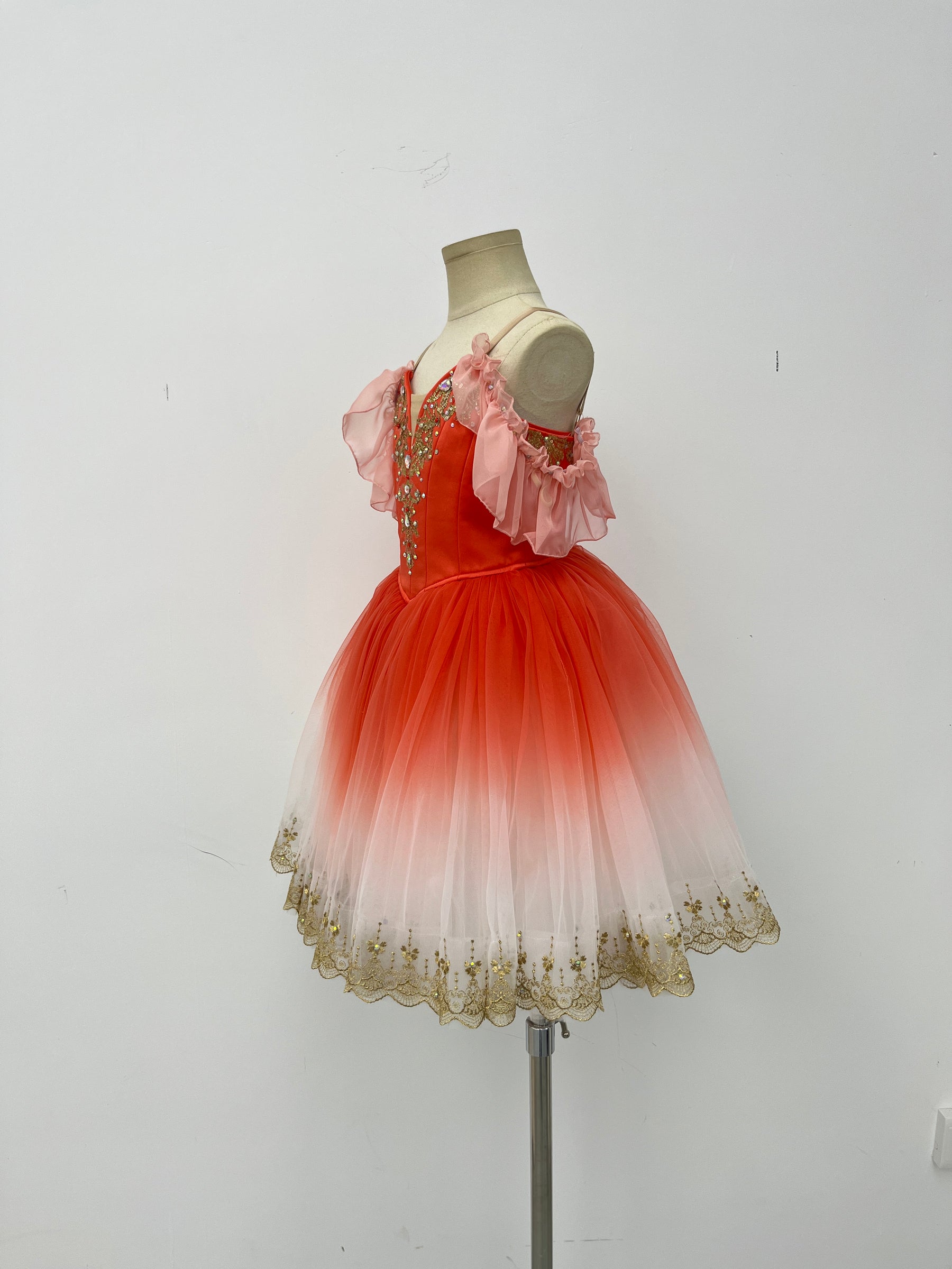 Scarlet Snowfall Romantic Ballet Dress