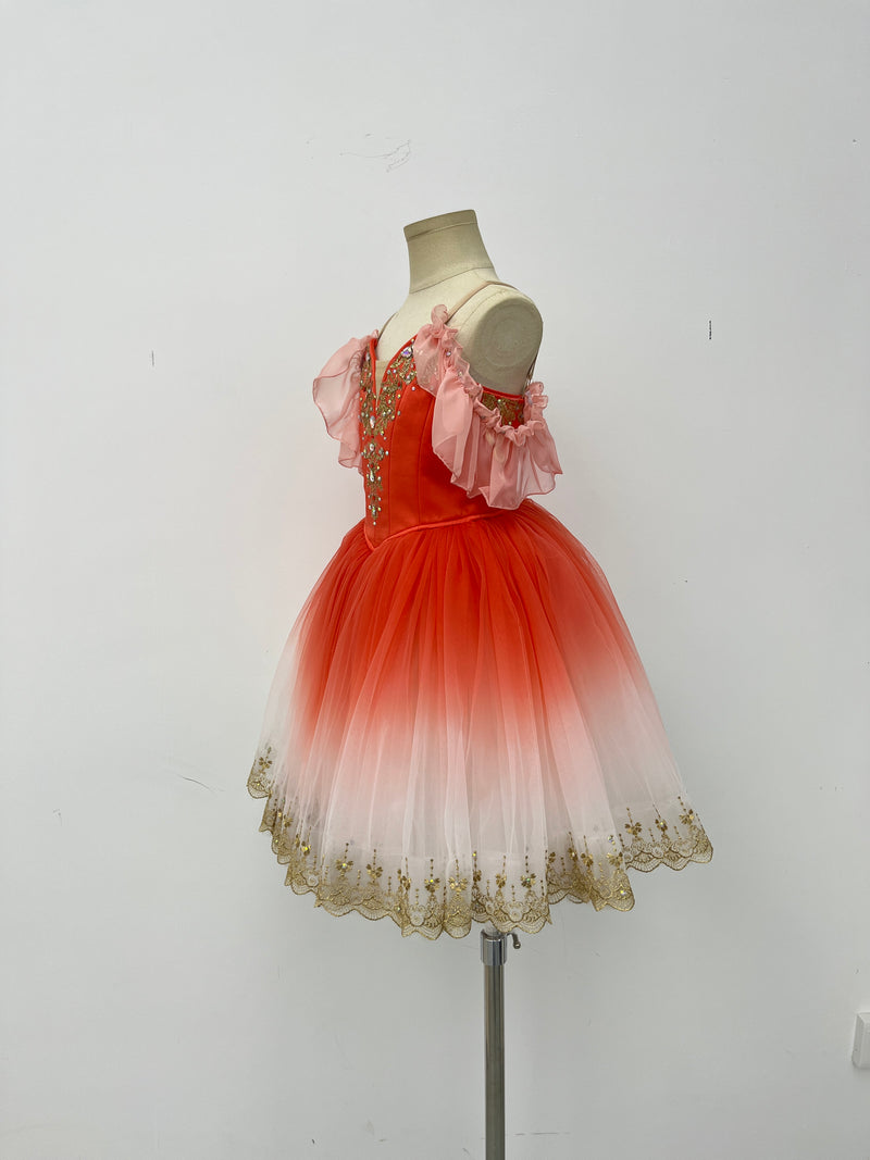Scarlet Snowfall Romantic Ballet Dress