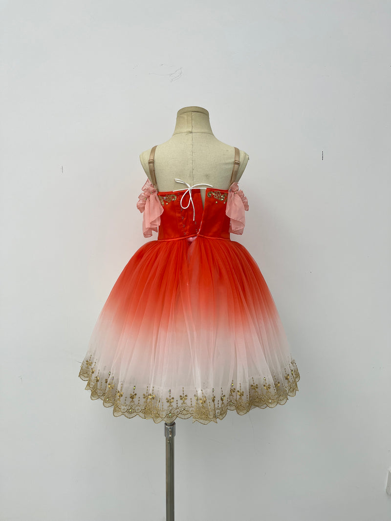 Scarlet Snowfall Romantic Ballet Dress