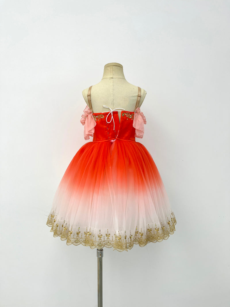 Scarlet Snowfall Romantic Ballet Dress