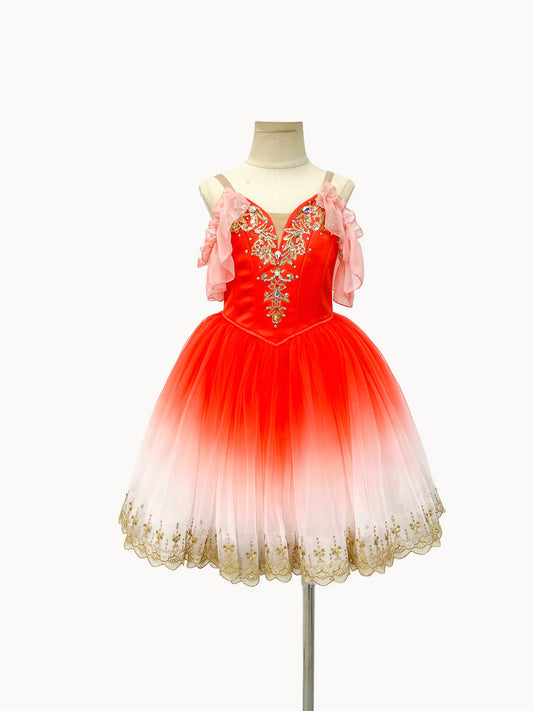 Scarlet Snowfall Romantic Ballet Dress