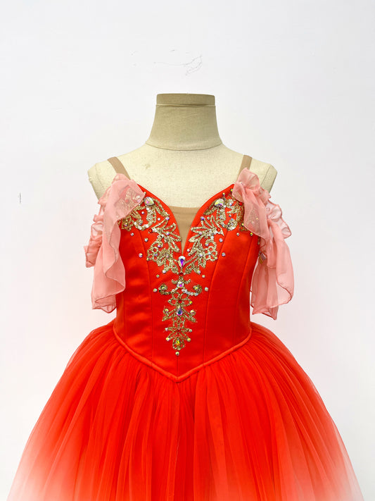 Scarlet Snowfall Romantic Ballet Dress