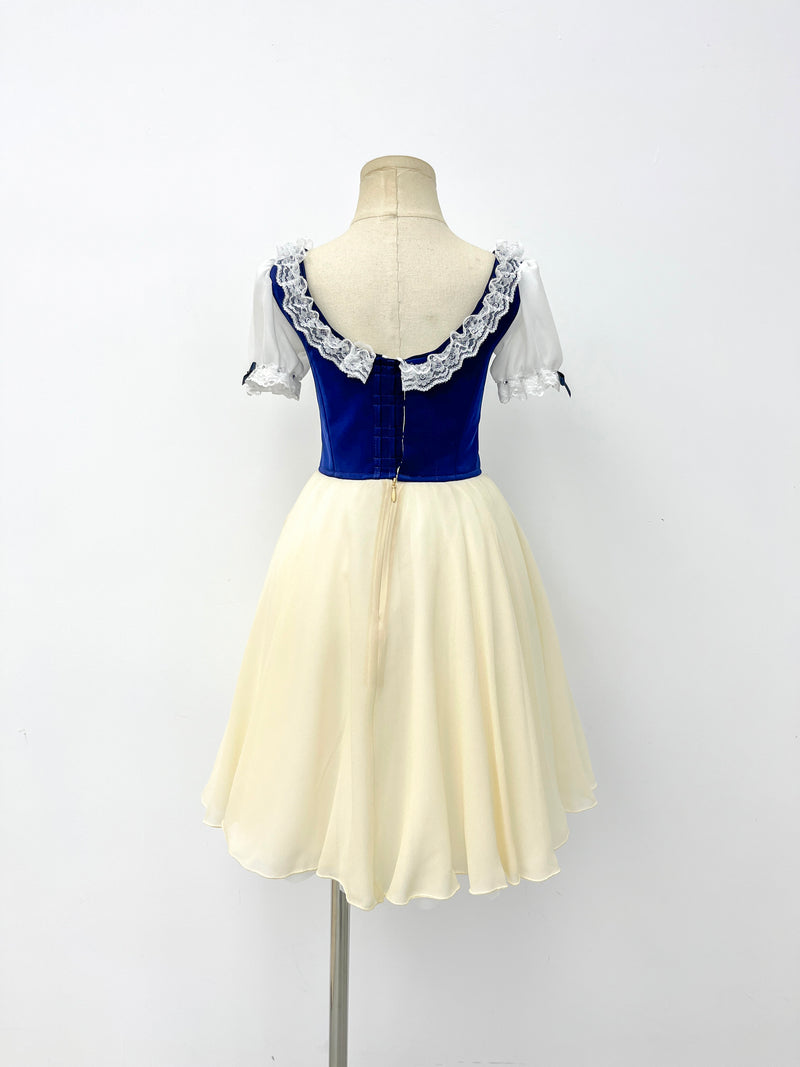 Midnight Ivory Peasant Ballet Dress