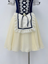 Midnight Ivory Peasant Ballet Dress