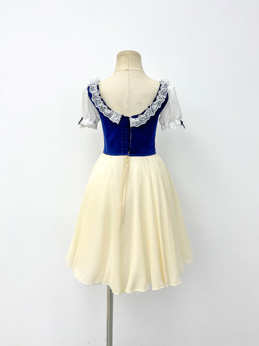 Midnight Ivory Peasant Ballet Dress
