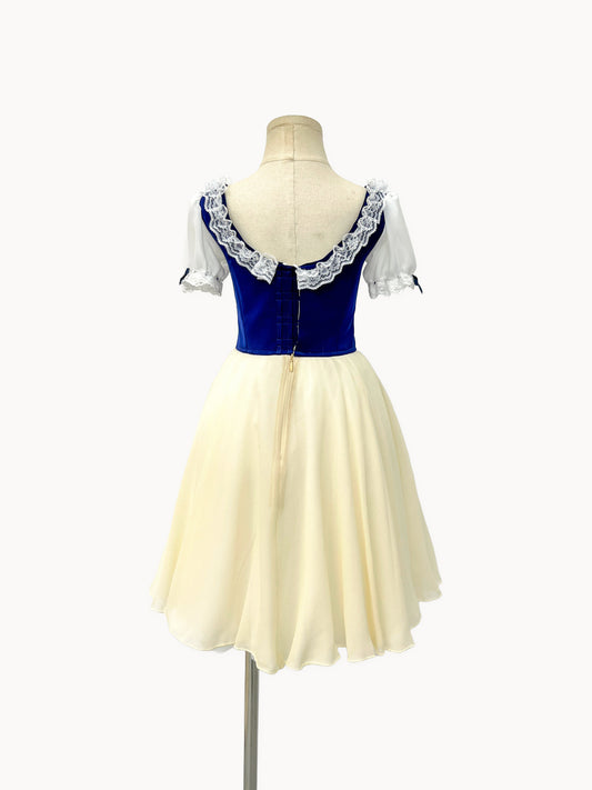 Midnight Ivory Peasant Ballet Dress