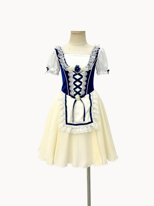 Midnight Ivory Peasant Ballet Dress