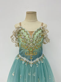 Aqua Gilded Garden Romantic Ballet Dress