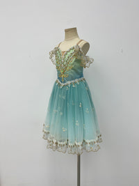 Aqua Gilded Garden Romantic Ballet Dress