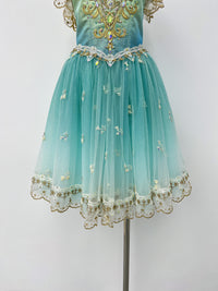 Aqua Gilded Garden Romantic Ballet Dress