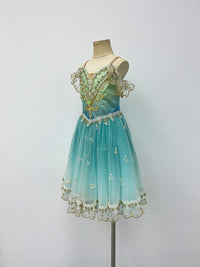 Aqua Gilded Garden Romantic Ballet Dress