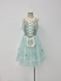 Seafoam Rose Peasant Ballet Dress