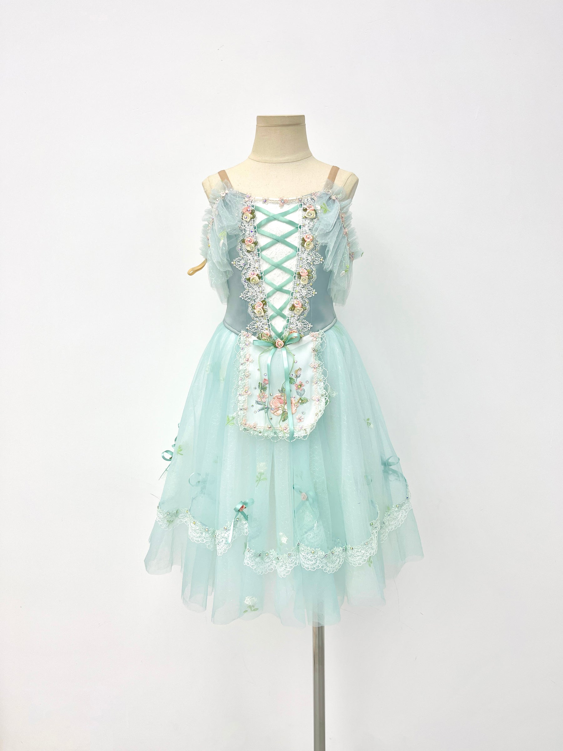 Seafoam Rose Peasant Ballet Dress