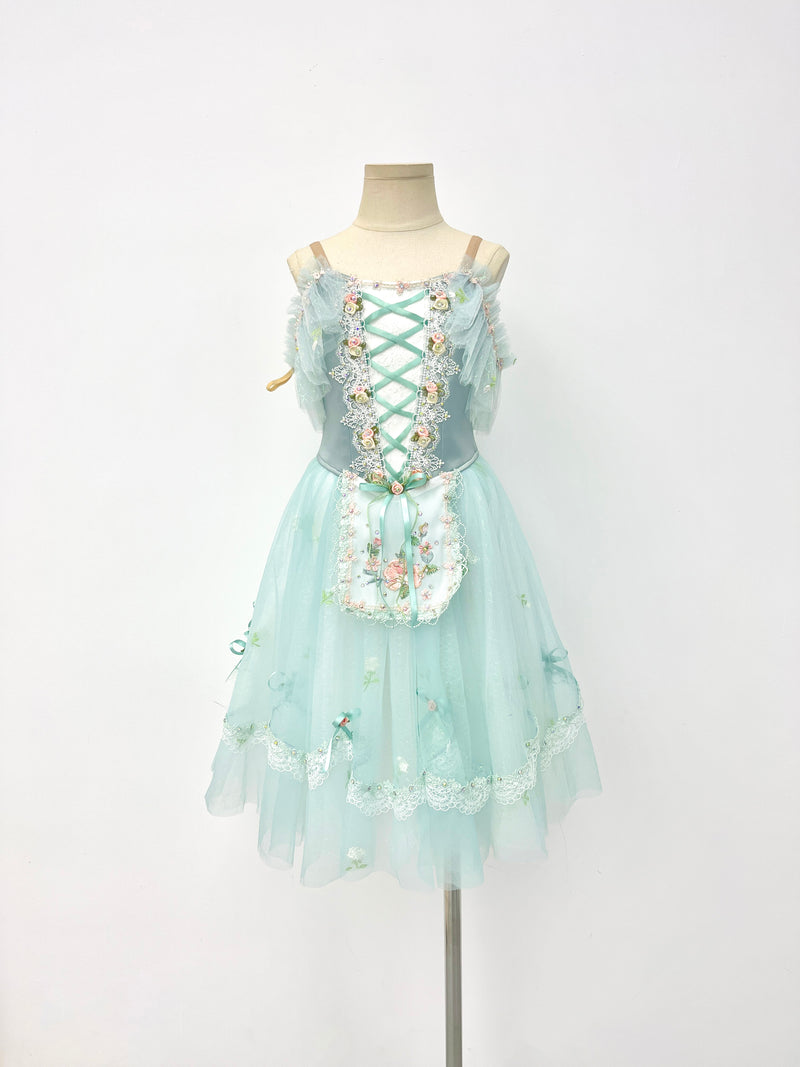 Seafoam Rose Peasant Ballet Dress