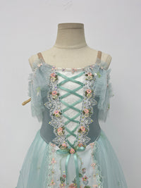 Seafoam Rose Peasant Ballet Dress
