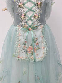 Seafoam Rose Peasant Ballet Dress