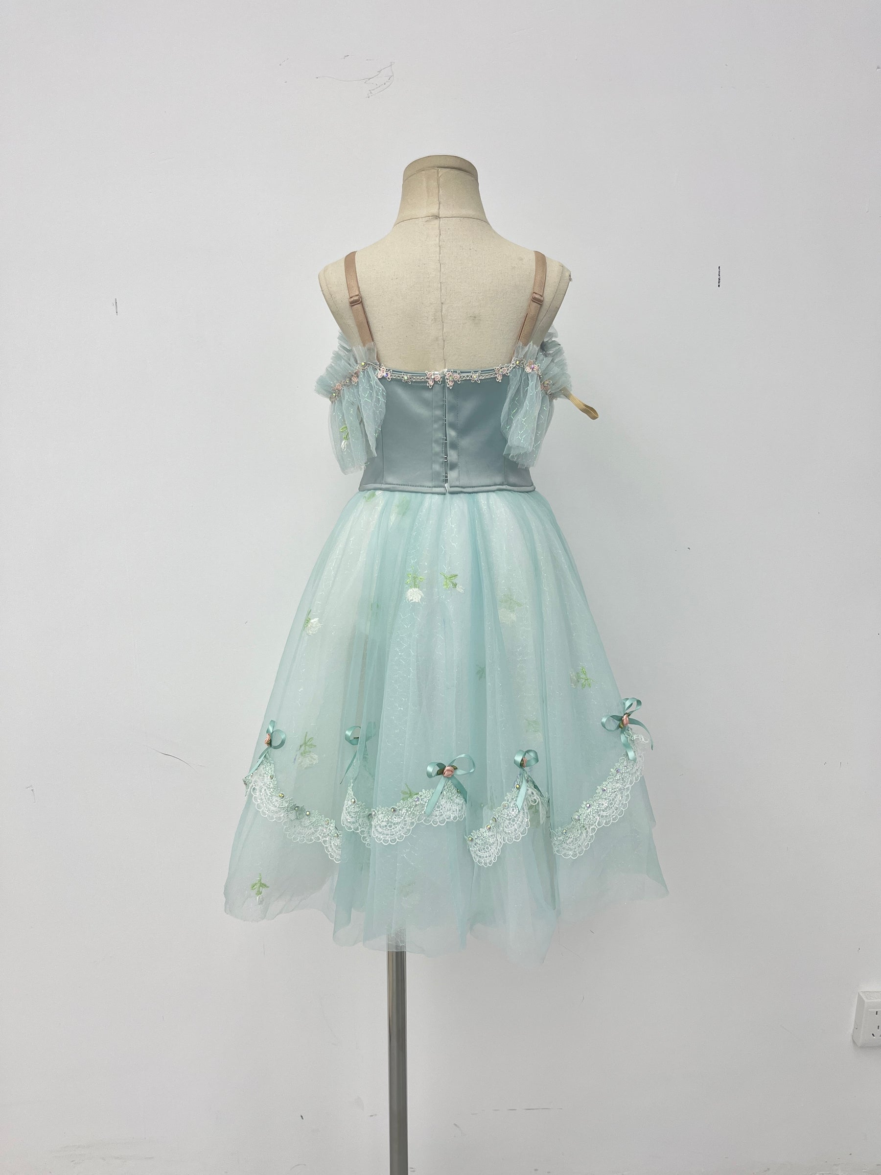 Seafoam Rose Peasant Ballet Dress