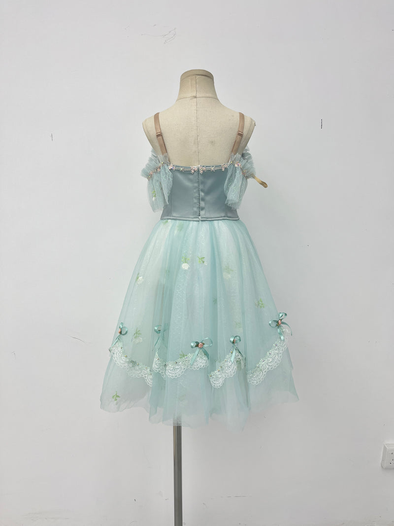 Seafoam Rose Peasant Ballet Dress